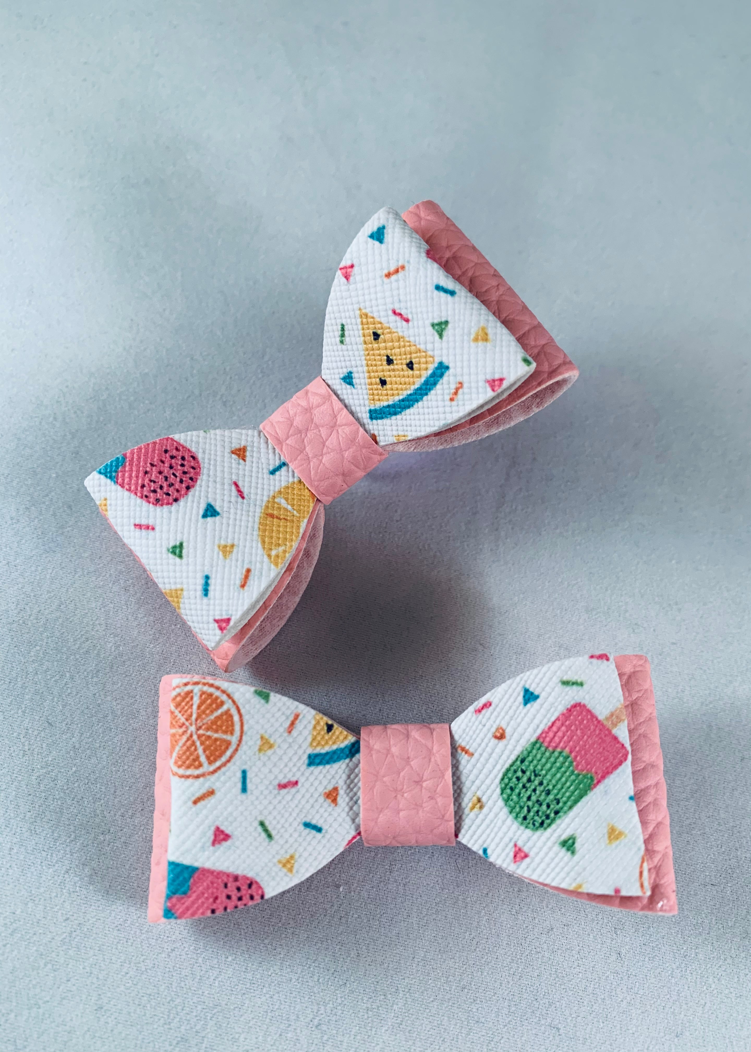 Summertime Mini Faux Leather Bows